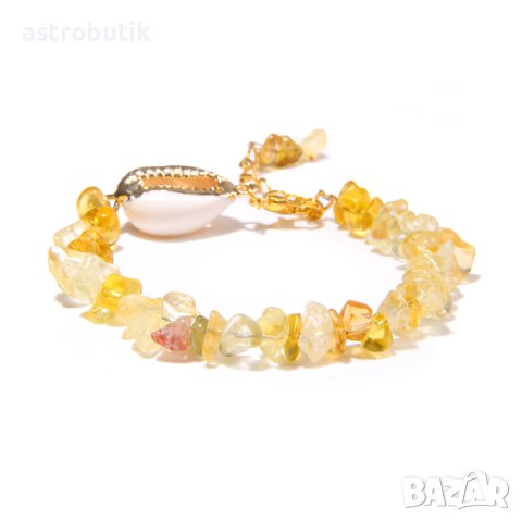 Гривна с мъниста цитрин., снимка 1