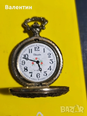 Джобен часовник  с локомотив , снимка 2 - Джобни - 56537079