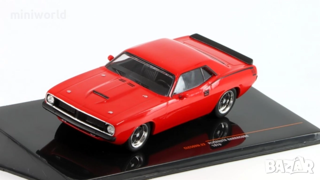 Plymouth Barracuda 1970 - мащаб 1:43 на IXO Models моделът е нов в PVC дисплей-кейс