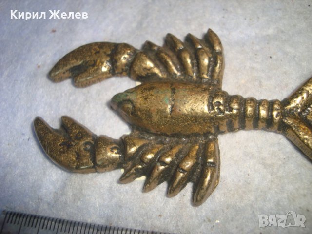 СТАРА БРОНЗОВА ФИГУРАЛНА ОТВАРАЧКА за ЗОДИЯ РАК 32098, снимка 7 - Прибори за хранене, готвене и сервиране - 38163045