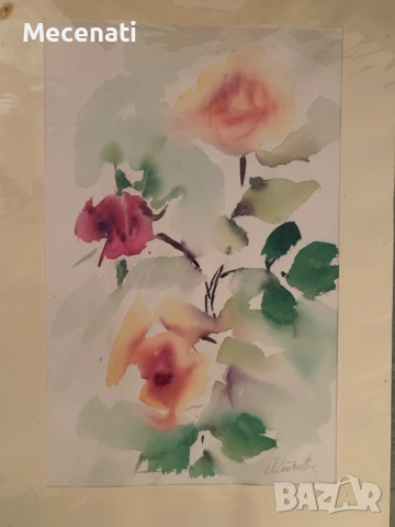 ПАОЛА СТОЕВА акварел натюрморт