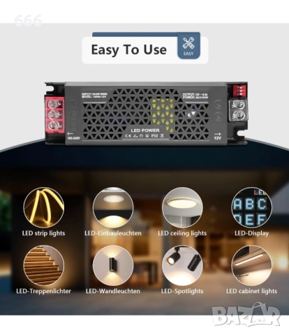 Димируемо LED захранване 12 V 300 W 25 A, снимка 3 - Друга електроника - 52949514
