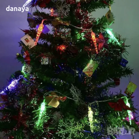 5405 Коледни лампички висулки, 28 Led, 270 cm, снимка 6 - Декорация за дома - 47813878