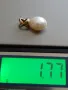 Златен 18к медальон с перла., снимка 7