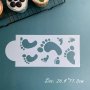 Стъпки крак крака крачета стенсил шаблон за спрей за торта украса Scrapbooking, снимка 2