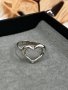 Сребърен пръстен със сърце за Св. Валентин
