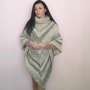 Ръчно плетено пончо с поло яка, снимка 9