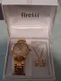 Дамен часовник firetti, обици и колие, снимка 4