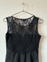 Официална черна рокля с дантелен гръб, снимка 4