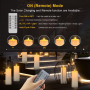 PChero соларни акумулаторни свещи с дистанционно управление, 2 бр. LED - 25,4 см, снимка 3