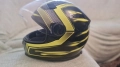 Мото каска Shox размер М 57-58 жълто и черно, снимка 4