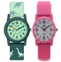 Детски Часовници Q&Q 10 BAR. Оригинален Детски Часовник QQ. Динозавър,Розов,Черен. VR19J VR99J VR41J, снимка 2