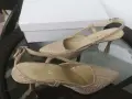 Нови официални обувки в цвят бежов брокат  , снимка 1