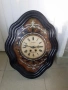 Прекрасен антикварен стенен часовник с интарзии от седеф, снимка 1