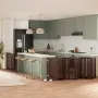 vidaXL Сгъваема преграда за куче с врата 9 панела кафява 450 см топола, снимка 2