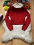 Червен кроп пуловер FB Sister, снимка 1 - Блузи с дълъг ръкав и пуловери - 35395346