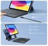 OMOTON калъф с клавиатура за iPad 10-то поколение 10,9 инча 2022 г., 7-цветно осветление, тъчпад, снимка 5