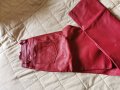 Червен панталон Естествена кожа  100 лева М размер, снимка 1