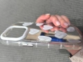 огледален калъф с бели сърца iPhone 14pro , снимка 5