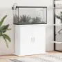vidaXL Поставка за аквариум, бяла, 81x36x73 см, инженерно дърво, снимка 2