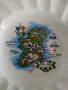 Колекционерска порцеланова чиния за карфици.Карта на Ирландия. Carrigdhoun Cork Ирландия. марк., снимка 2
