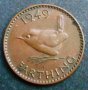 Монета Великобритания - 1 Фартинг 1949 г. Крал Джордж VI, снимка 1