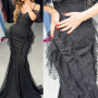 Черна официална бална рокля S M размер, снимка 1 - Рокли - 44708049