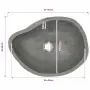 vidaXL Мивка от речен камък, овална, (37-46)x(29-36) см, снимка 7