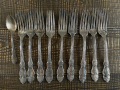 Руски столови прибори посребрени, 3 модела, снимка 2