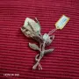 Брожка Лале с перлен седеф и кристали. , снимка 3