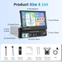 Ново Авто радио 1 DIN 7″ тъчскрийн с безжичен CarPlay и Bluetooth кола, снимка 7