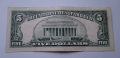 5 долара САЩ 1988 , стария вид ,,Малка глава" Банкнота от САЩ , снимка 3