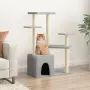 vidaXL Котешко дърво със сизалени стълбове, светлосиво, 107,5 см, снимка 2