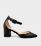 Черни дамски обувки с широк ток 6 см – C5730-1 black, снимка 1