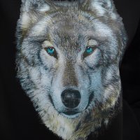 Нов дамски суичър с трансферен печат Вълк със сини очи, Серия вълци, снимка 2 - Суичъри - 37006757