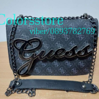 Луксозна Черна чанта Guess -SG30, снимка 1 - Чанти - 43111677
