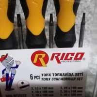 Комплект отвертки Torx - Rico , снимка 3 - Отвертки - 31642003
