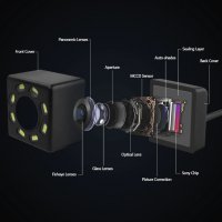 Камера с нощен режим за задно виждане с 8 LED диода, снимка 7 - Аксесоари и консумативи - 30370152