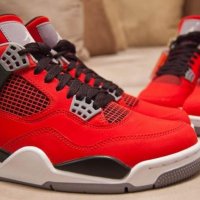 Nike Air Jordan 4 Retro Toro Bravo Red Bull Fire Нови Обувки Размер 42 Номер Кецове Червени Мъжки, снимка 5 - Кецове - 39024418