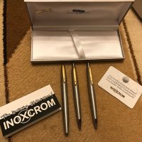 Подаръчен комплект химикалка, писалка и молив с позлата Inoxcrom, снимка 1 - Други - 34535967