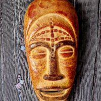 Автентична ритуална Маска племето Маконде Танзания 36/12см., снимка 1 - Антикварни и старинни предмети - 44151897