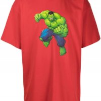 BALENCIAGA Red Hulk Embroidered Logo Oversized Мъжка / Дамска Тениска size XS (M)
