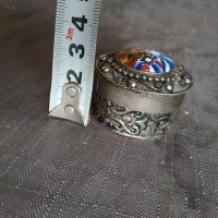 посребрена метална кутийка, снимка 2 - Антикварни и старинни предмети - 35243170