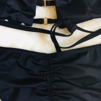 Нов бански комплект в черно на бели точки бюстие бикина връзки , снимка 7 - Бански костюми - 29511200