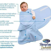 Чувал за повиване 0-3 месеца HALO Sleepsack Swaddle, снимка 2 - Спални чували за бебета и деца - 44616365