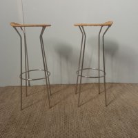 Дизайнерски италиански бар столове, снимка 5 - Столове - 42662085
