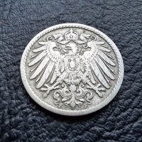 Стара монета 5 пфенига 1908 г. буква  F - Германия -топ цена !, снимка 7 - Нумизматика и бонистика - 39779148