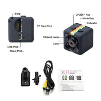 Шпионска Мини камера SQ11 SPY1, FULL HD, с Детектор за движение, с нощен режим, снимка 4 - IP камери - 44589661