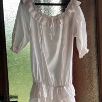 Бяла риза тип туника, снимка 6 - Ризи - 36922365