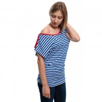 РАЗПРОДАЖБА!!! Нова дамска ефектна моряшка блуза-туника на райе, снимка 14 - Тениски - 30313636
